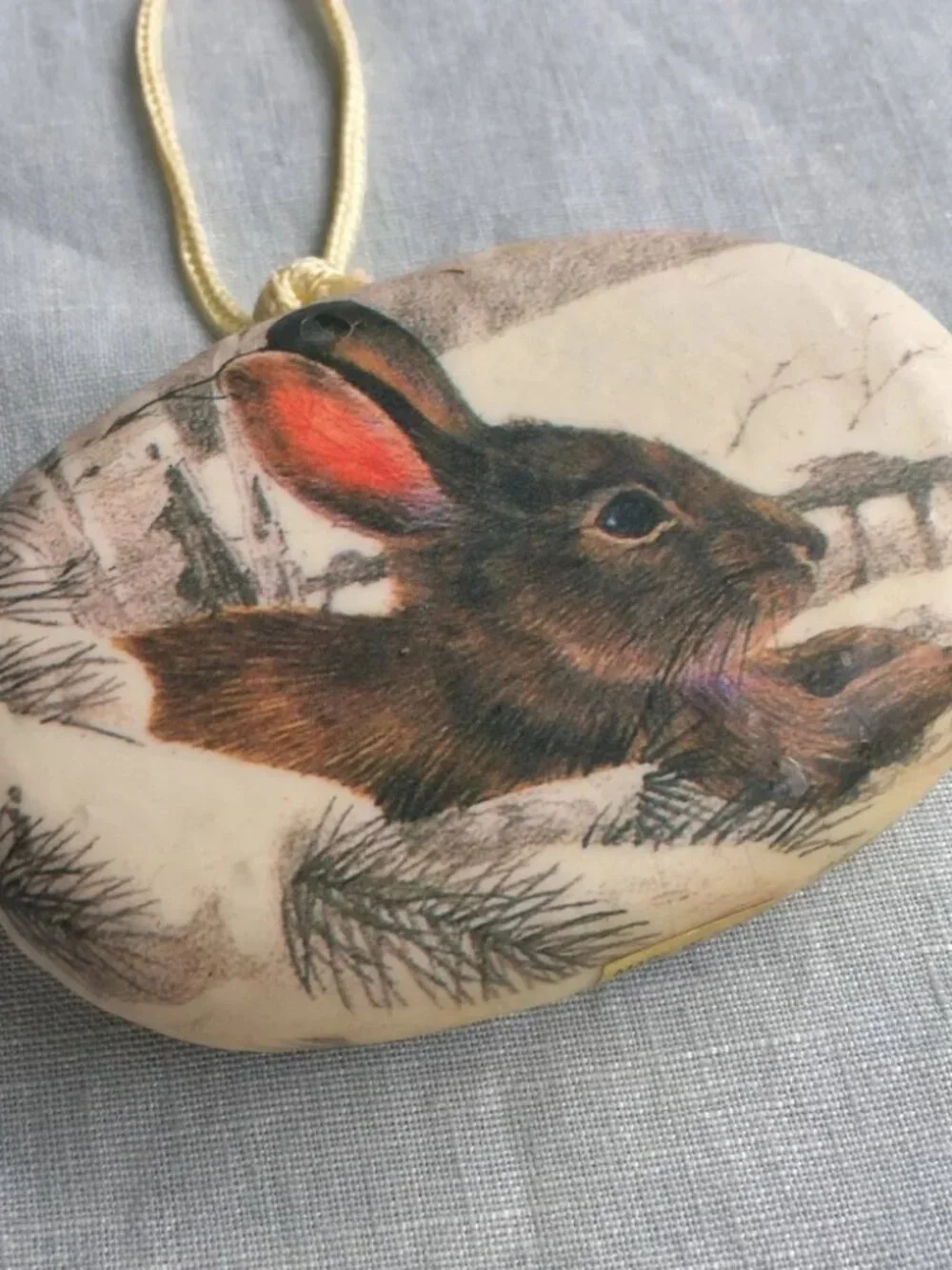 Lot of 5 bunny rabbit carrots Easter ornaments